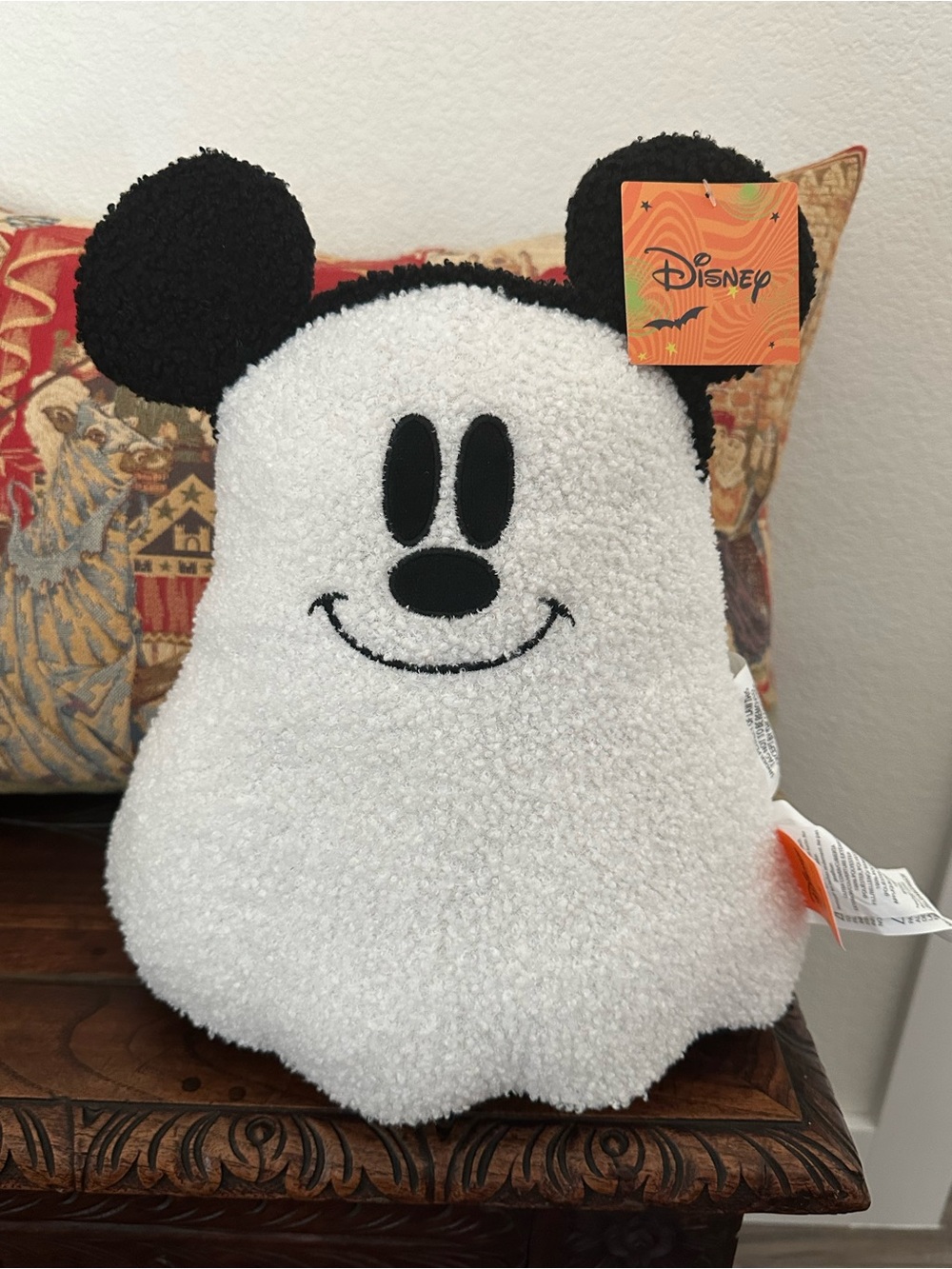 NWT! Licensed Disney Halloween Ghost Pillow Mickey Ghost